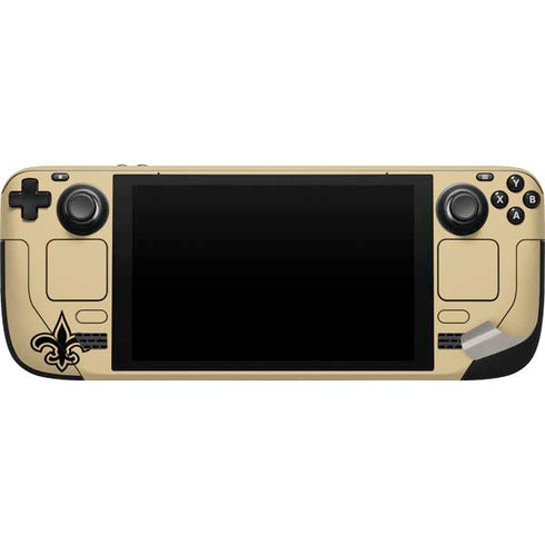 NFL New Orleans Saints Gold Performance Series Steam Deck Handheld Gaming Computer Skin